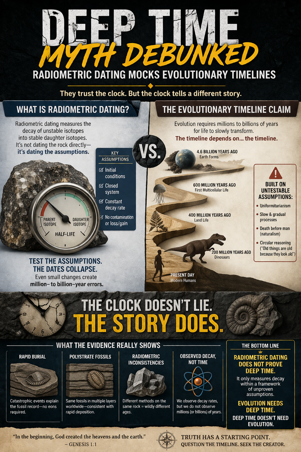 Deep Time Myth Debunked: Radiometric Dating Mocks Evolutionary Timelines
